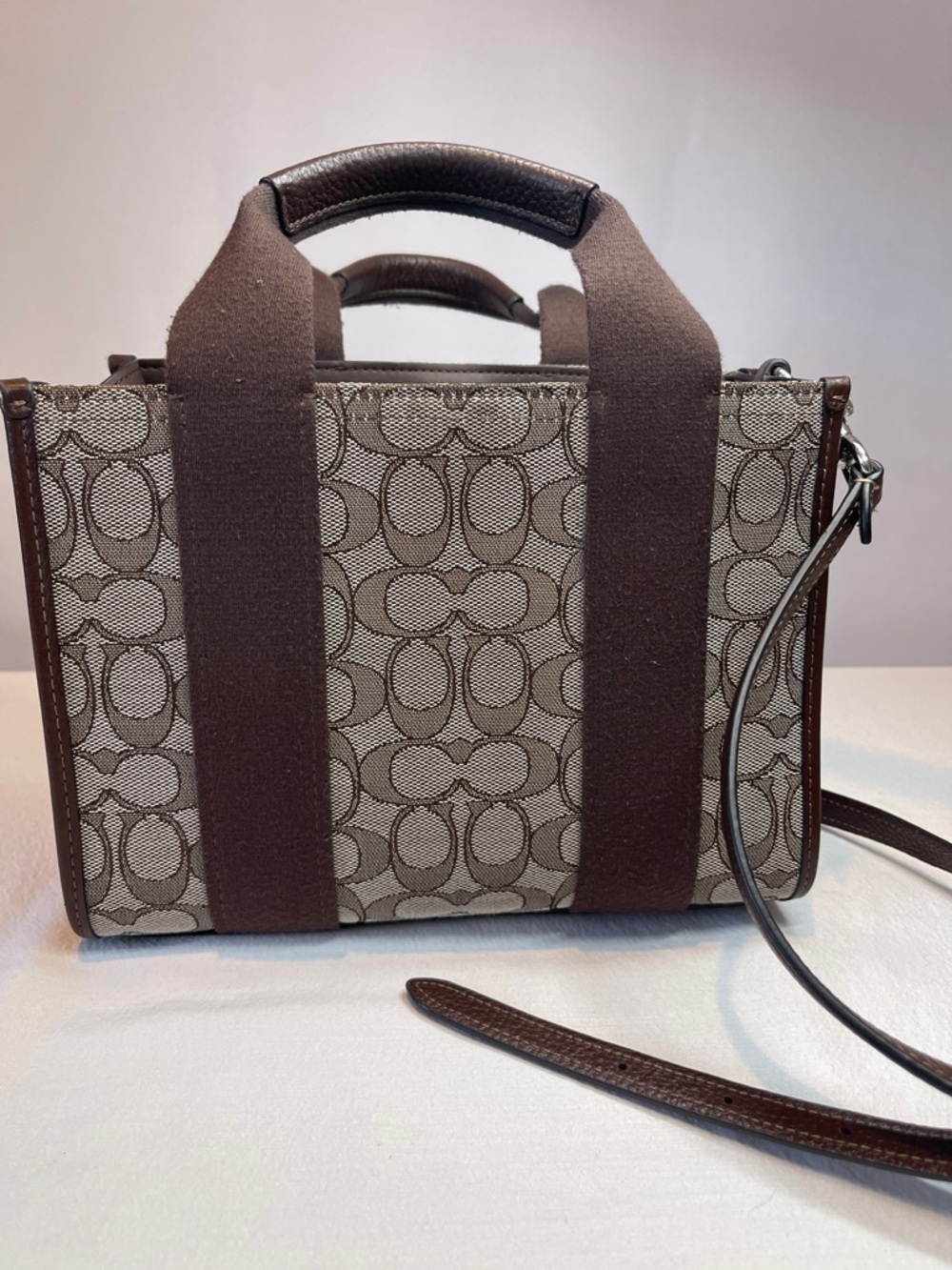 Coach A2578-CAR78 Smith Tote Bag 24 Brown Canvas and Leather - Picture 4 of 13